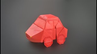 Origami Car VW Bug Instructions in English BR [upl. by Hwang336]