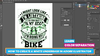 How to Create a White Underbase in Adobe Illustrator for Screen Printing [upl. by Mezoff128]