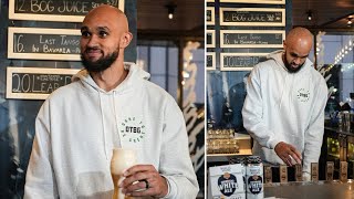 Derrick White POURS his NEW Derrick White Ale at Sam Adams [upl. by Gaspard52]