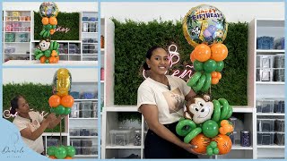 🎈COME FARE UNA COMPOSIZIONE DI PALLONCINI🎈 TEMA SAFARI [upl. by Ecyaj]