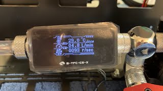 Installing Bykski BTFCCSX PC water flow temp meter [upl. by Lejeune]