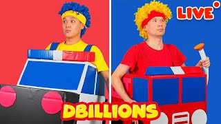 LIVE  D Billions Fun Educational Songs for Kids  Police Car amp Fire Truck Prankster ChaCha [upl. by Flossy]