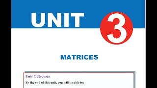 Mathes grade 11 unit 3 matrices New curriculum [upl. by Ammadis479]