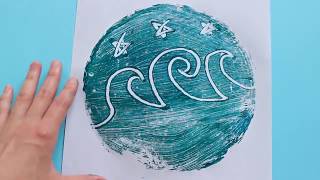 Kids Art  How To Create Monoprints [upl. by Horan]