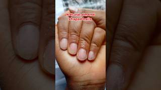 DIY natural nail prep  Get beautiful almond shaped nails file like the salon [upl. by Trina66]