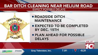 VIDEO Bar ditch cleaning near Helium Road expected until December 15 [upl. by Chretien440]