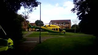 Wiltshire air ambulance taking off to meet the medics at great western hospital [upl. by Alyhc]