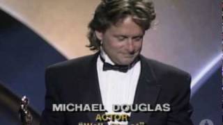 Michael Douglas Wins Best Actor 60th Oscars 1988 [upl. by Ettennek]