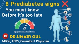 8 prediabetes signs you must know before it’s too late  Signs of prediabetes  Dr Umair Gul [upl. by Enilegnave]