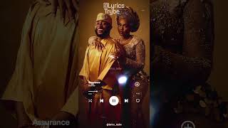 Davido  Assurance Lyrics lyricstrybe afrobeats chivido24 [upl. by Nyrek]