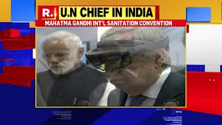 UN Secretary General Antonio Guterres amp PM Narendra Modi At Rashtrapati Bhavan [upl. by Willtrude]