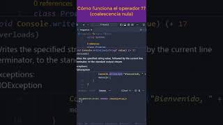 Cómo funciona el operador  coalescencia nula [upl. by Anyahc904]