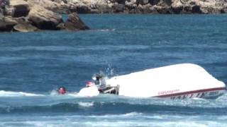 Rib capsizes  crew rescued [upl. by Enicar]