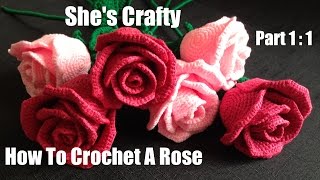 How To Crochet A Rose Easy Crochet lessons to crochet flowers part 11 [upl. by Nayr]