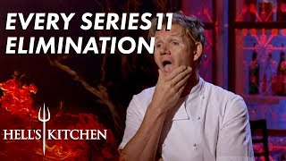 Every Series 11 Elimination On Hells Kitchen [upl. by Ellezig]