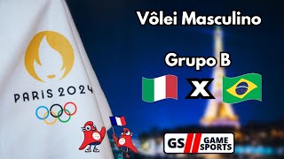 ITÁLIA X BRASIL  OLIMPÍADAS PARIS 2024  VÔLEI MASCULINO  NARRAÇÃO AO VIVO [upl. by Ennairda]