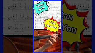 I Can See You  Taylor Swift  Violin Play Along Sheet Music [upl. by Jarietta]