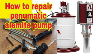 Alemite Ram oil drum pump  Most common problem of drum pump  Drum pump Repair andam [upl. by Aytnahs]