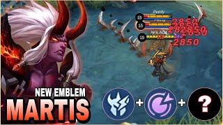 Martis Best Build And Emblem  100 Immune  Build Top 1 Global Martis  MLBB [upl. by Tessa840]