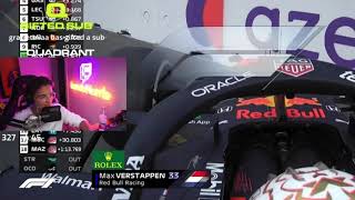 Lando Norris Reacts to Max Verstappens Crash [upl. by Rafaelia]