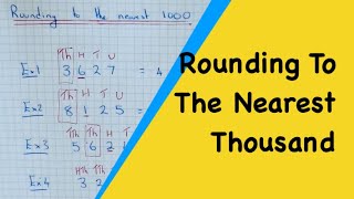 Rounding to the nearest thousand  Maths  Cambridge  Grade 3 [upl. by Nueoras1]