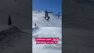 Cardrona park 🏂 Working on my front 360s snowboarding newzealand cardrona [upl. by Meehsar]