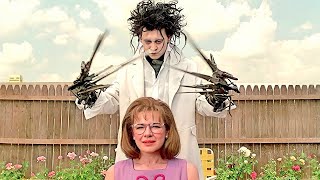 Edward Scissorhands Full Movie Explained  Hollywood Movie Explained In Telugu  Filmy Overload [upl. by Fransisco519]