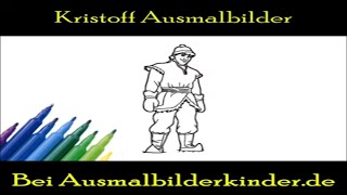 Anleitung zum kostenlosen Kristoff ausmalbilder für Kinder [upl. by Iam]