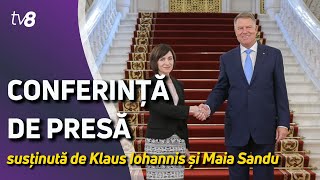 Conferință de presă susținută de Klaus Iohannis și Maia Sandu [upl. by Areikahs]