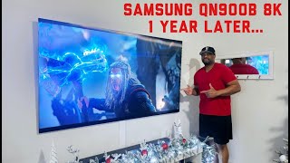 Gigantic 8K Samsung 85 inch QN900B NEO QLED  1 YEAR LATER ft 4000 nits Q990C amp Firmware 1602 [upl. by Cyrano]