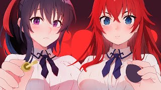 Animated ASMR 2 minutes Rias and Akeno [upl. by Anamuj]