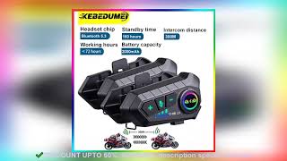 ✔️Kebidumei YP10 Bluetooth Motorcycle Helmet Intercom 300M Wireless Inte [upl. by Latsyc]