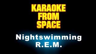 REM • Nightswimming  Karaoke • Instrumental • Lyrics [upl. by London]