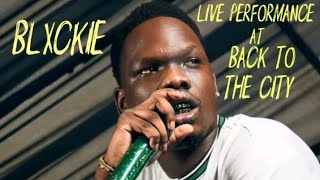 Blxckie live performance at back to the city [upl. by Ahsienaj]