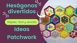 HEXAGONOS DIVERTIDOS Otra variedad del JARDIN DE LA ABUELA que mejoran tus hexágonos  diy [upl. by Buck771]