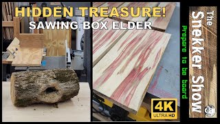 Sawing an ugly box elder log to find hidden treasure [upl. by Stephie635]