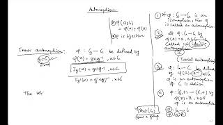 Lecture 2  Advanced Algebra  Inner Automorphism Group [upl. by Anelyak]