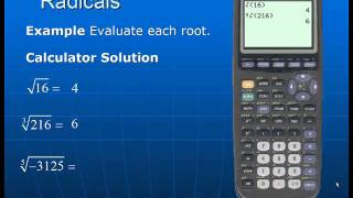 Radicals using the TI8384 [upl. by Ycniuqal597]