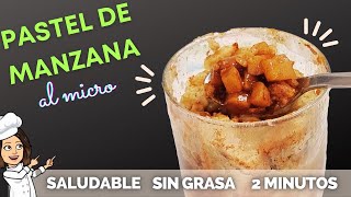 PASTEL de MANZANA y AVENA al Micro SALUDABLE SIN GRASA EN 2 MIN [upl. by Martita]