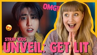 OH MY GOD reaction to ♡ stray kids unveil track 3 GET LIT ♡ ＜★★★★★ 5STAR＞ [upl. by Llehcal977]