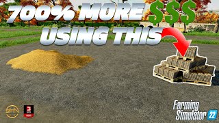 The EASIEST way to make a fortune in Farming Simulator 22  Turn wheat into piles of money [upl. by Hunfredo]