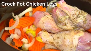 Slow Cooker Crock Pot Chicken Legs and Veggies  Tanny Cooks [upl. by Nnylidnarb246]