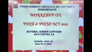 Workshop on POSH amp POCSO act 2012 [upl. by Killoran]