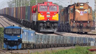 Indian Railways FREIGHT Trains  Diesel and Electric  Powerful DIESEL vs Powerful ELECTRIC  IR [upl. by Laniger413]