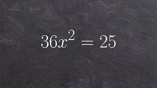 Solving an equation by taking the square root of a fraction [upl. by Tillford]