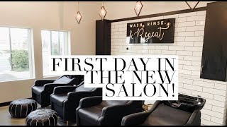 FIRST DAY WORKING AT MY NEW SALON [upl. by Nath]