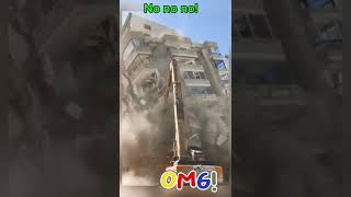 home demolition machine truck cranetruck excavators crane car excavator cutebaby33333 [upl. by Elleirbag]