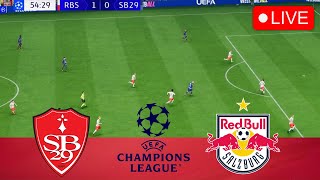 Live Stade Brestois 29 Vs RB Salzburg FULL MATCH  UEFA Champions League 202425 [upl. by Gloriane]