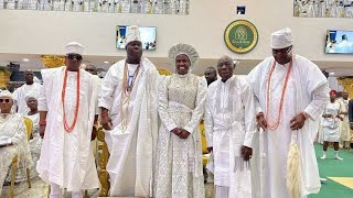 Olusegun ObasanjoOoni of Ife and other dignitaries grace Rev Esther Ajayis 13th anniversarys [upl. by Hime]