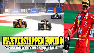 CARLOS SAINZ VENCE O GP DO MÉXICO E VERSTAPPEN PUNIDO [upl. by Aseneg]